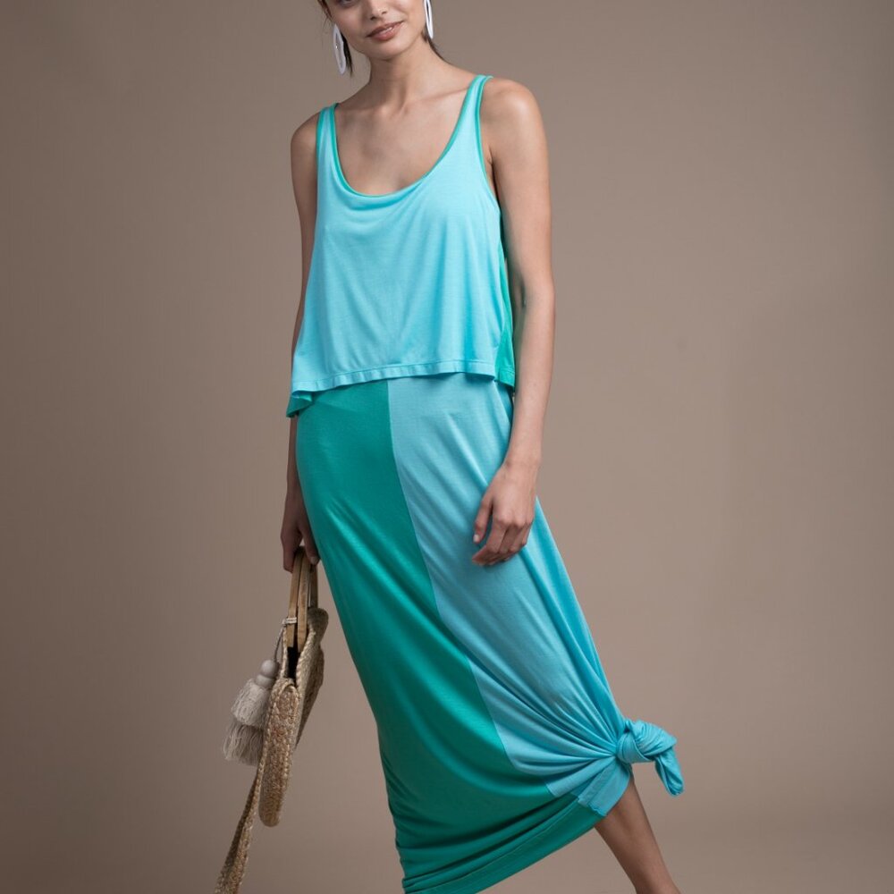 Colorblock Maxi Dress - Picture 3 of 4